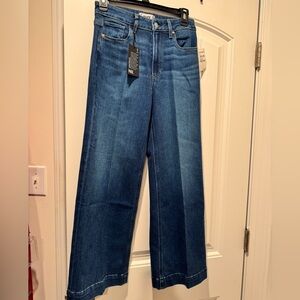 PAIGE VINTAGE- (Anessa) Ankle Wide Leg Blue Jeans